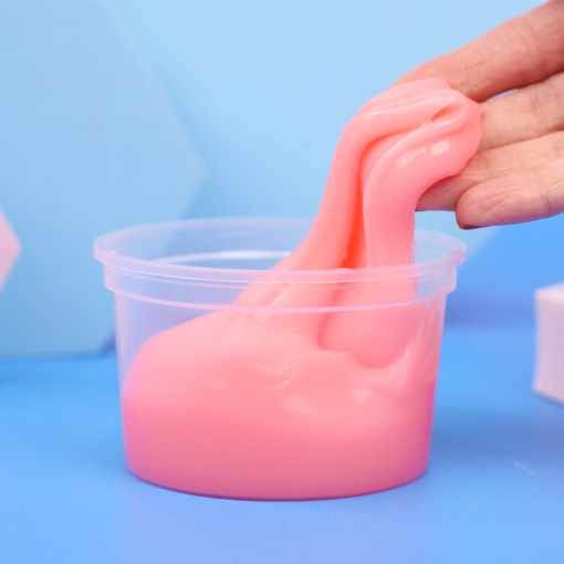 Слайм йогуртовый "Стекло" клубничный, 180гр