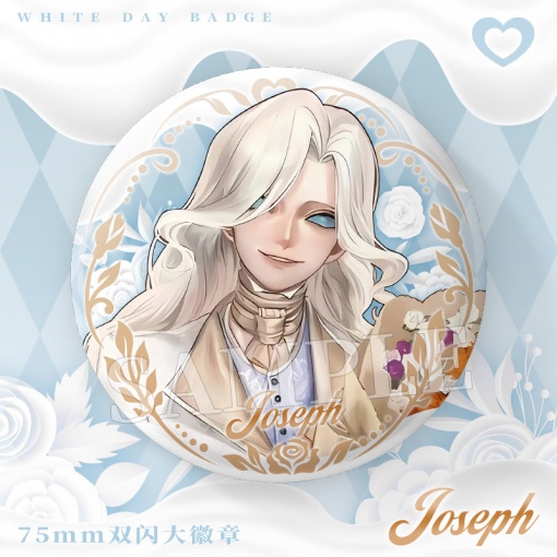 Набор значков "Identity V" белый, 75мм, в ассортименте, 5шт