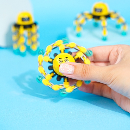 Спиннер трансформер "Funny faces", желтый