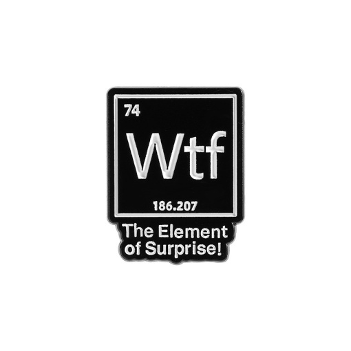 Значок-брошь "WTF" the element QHXZ3528