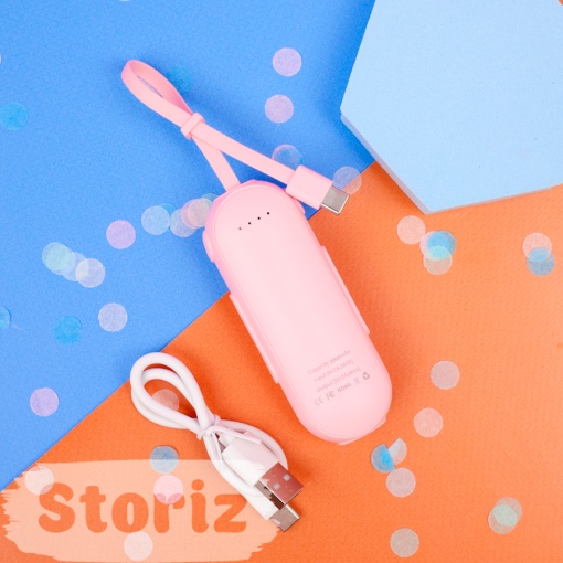 PowerBank "Cat" розовый, Type-C (2000 mAh)