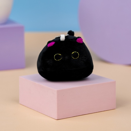 Мягкий брелок "Котенок" фиолетовый, 10см