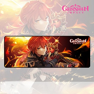 Коврик для мыши "Genshin Impact" Дилюк, 80x30 см