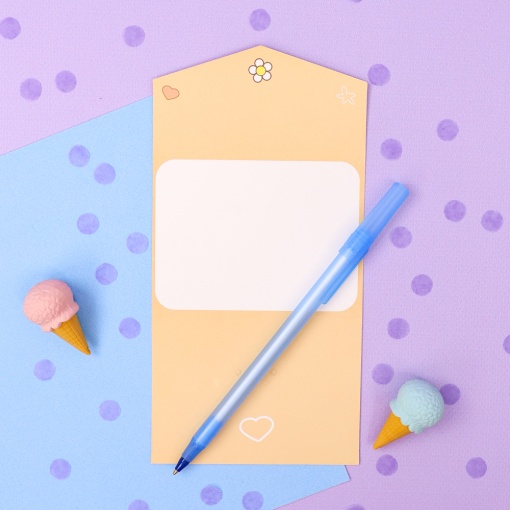 Конверт-открытка "Bear" №05, желтый