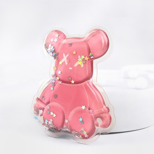 PopSocket "Мишка" с блестками, розовый №9