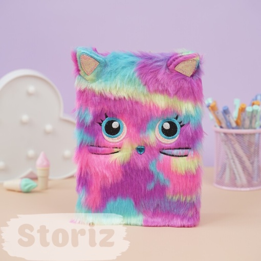 Блокнот-шерстяной "Cat" радужный