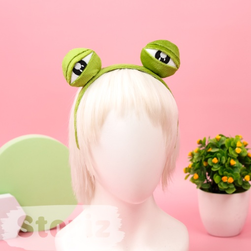 Ободок для волос "Pepe Frog eyes"