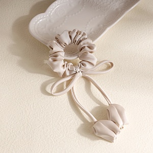 Резинка для волос "Silk tulips" бежевый