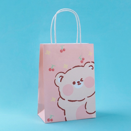 Подарочный пакет "Cherry Bear" 21x15x10 см