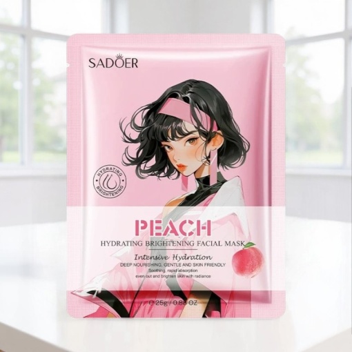 Маска тканевая для лица "Sadoer" lady, персик, 25г