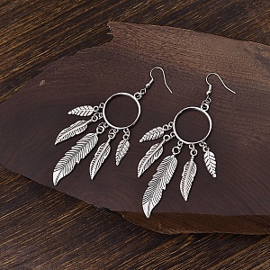 Серьги "Ловец снов" серебряный