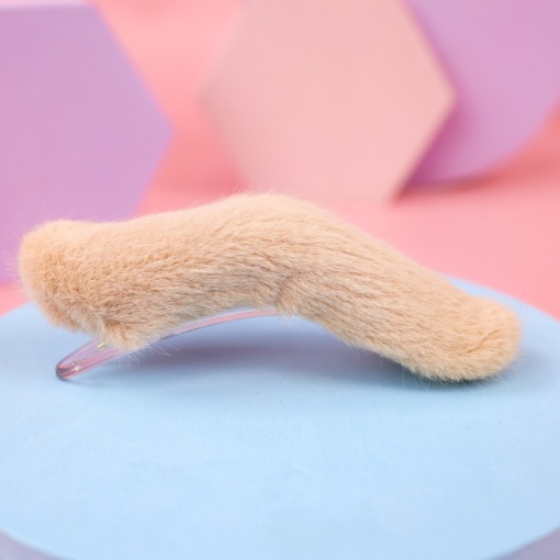 Заколка для волос плюшевая "Fluffy fur", бежевый