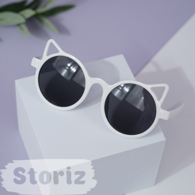Солнцезащитные очки с чехлом "Cat" white