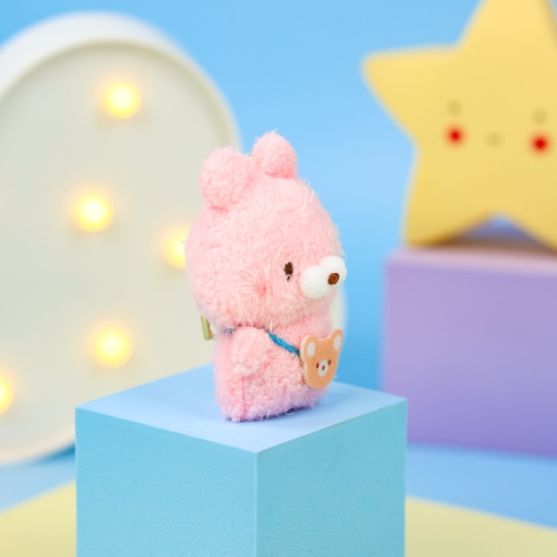 Мягкий брелок "Зайка" розовый, 9см