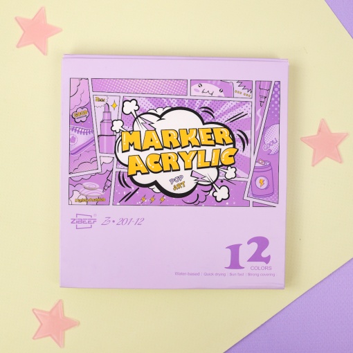 Набор маркеров "Acrylic", Z201-12шт.