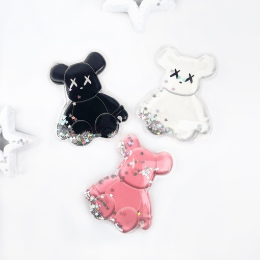 PopSocket "Мишка" с блестками, белый №10