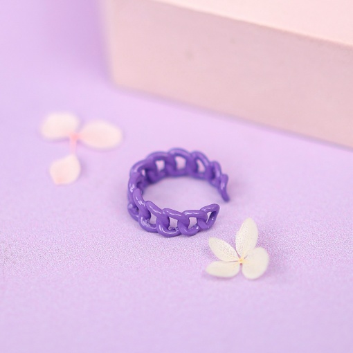 Кольцо "Chain" сиреневый