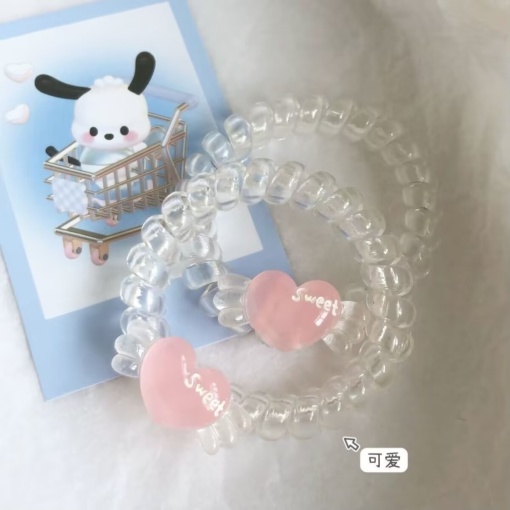 Резинка для волос "Sweet Spiral" сердце