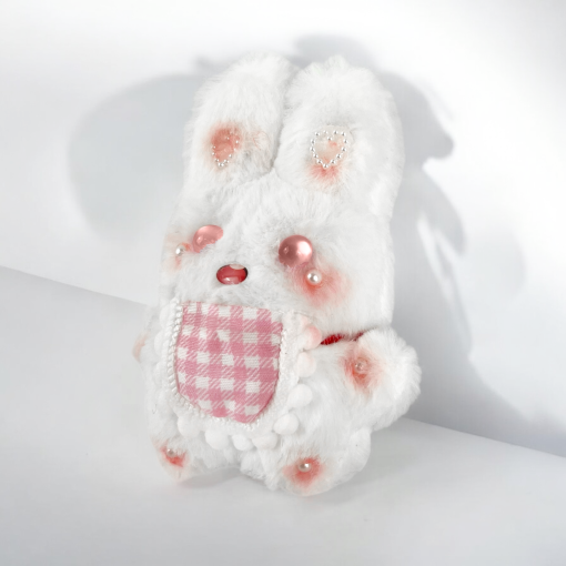 Мягкий брелок "Зайчик в розовом фартуке"