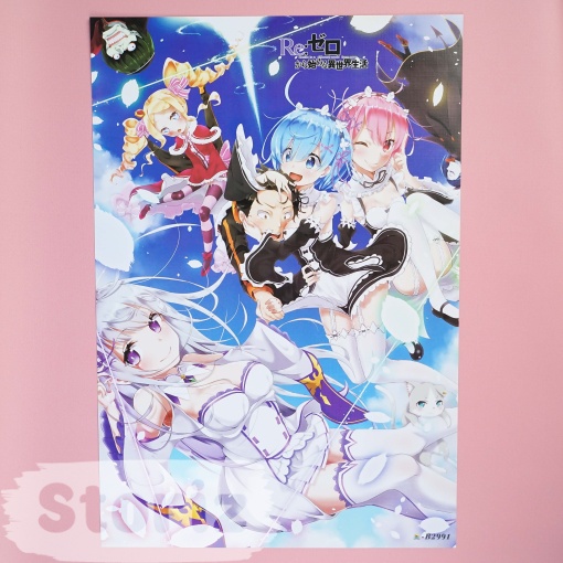 Набор постеров "Re: Zero" 8 шт, 42х29см оптом