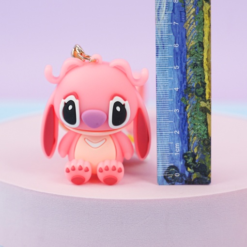 Брелок "Глазастик" розовый, с рез. ремешком