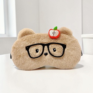 Маска для сна "Cute bear" в очках