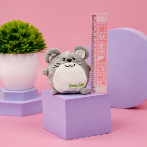 Брелок мягкий мышка "Funny Idol" серый 10 см