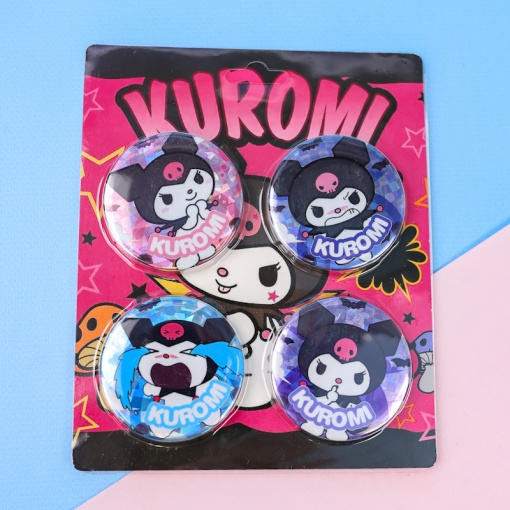 Набор круглых значков "Куро" 58 мм, 4шт