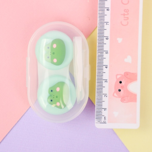 Футляр для хранения контактных линз "Лягушка" 7х4,5х4,8см