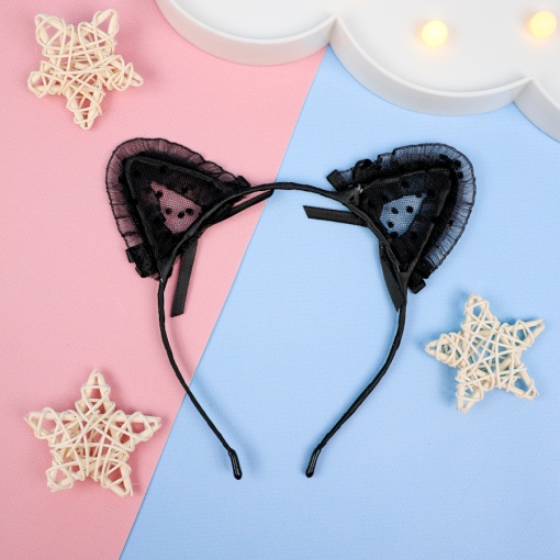 Ободок "Lace" черный