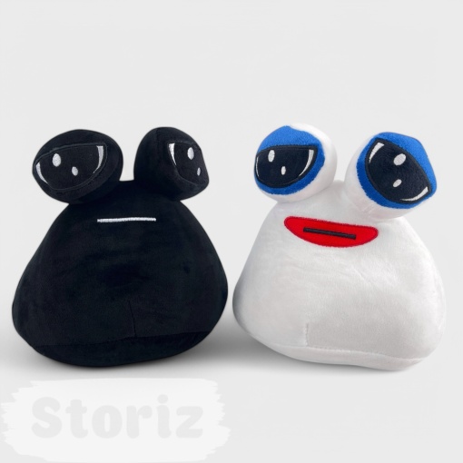 Мягкая игрушка "My pet alien pou" черный (улитка) 22см