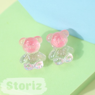 Серьги "Marmalade Bears", прозрачно-розовый