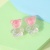Серьги "Marmalade Bears", прозрачно-розовый
