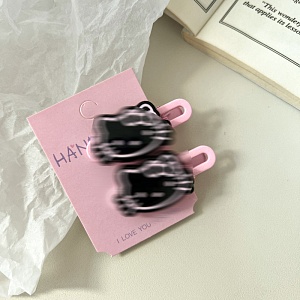 Набор заколок "Hello Kt" черный, 2шт.