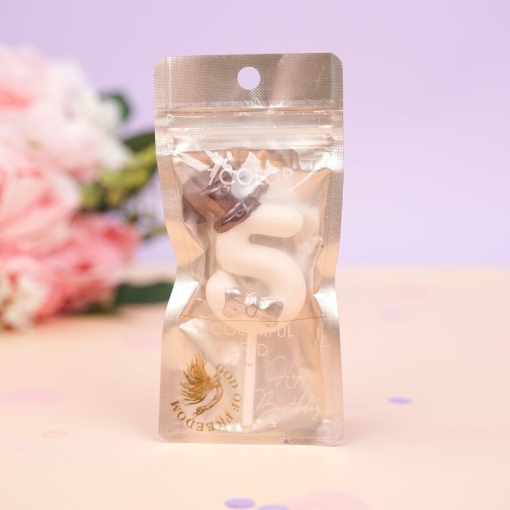 Свеча-цифра для торта "Mr. White", 5 оптом