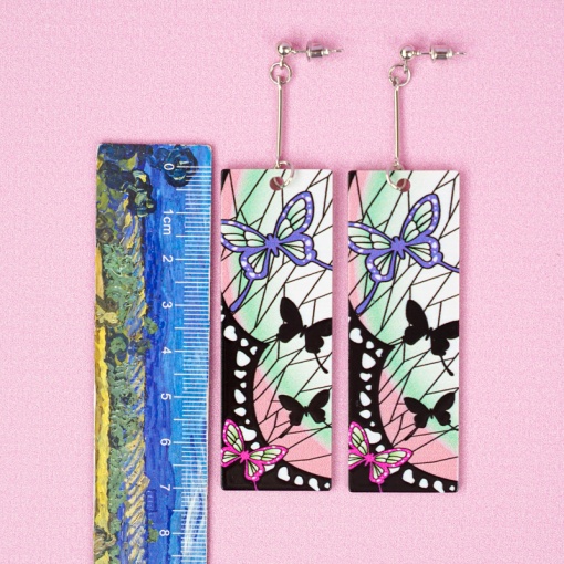 Серьги-гвоздики "Шинобу Кочо"