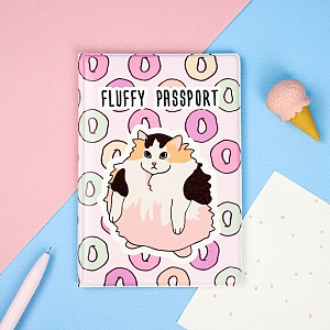 Обложка на паспорт "Fluffy" Cat, STORIZ