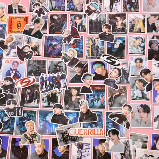 Наклейки для стикер бомбинга "ATEEZ" (100 шт.)