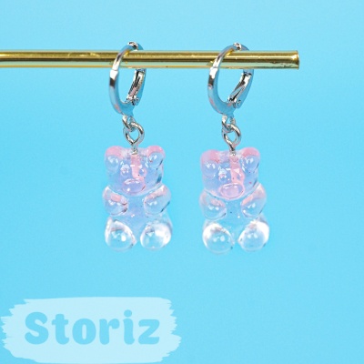Серьги "Bears" розовые