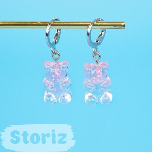 Серьги "Bears" розовые