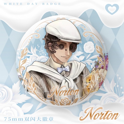 Набор значков "Identity V" белый, 75мм, в ассортименте, 5шт