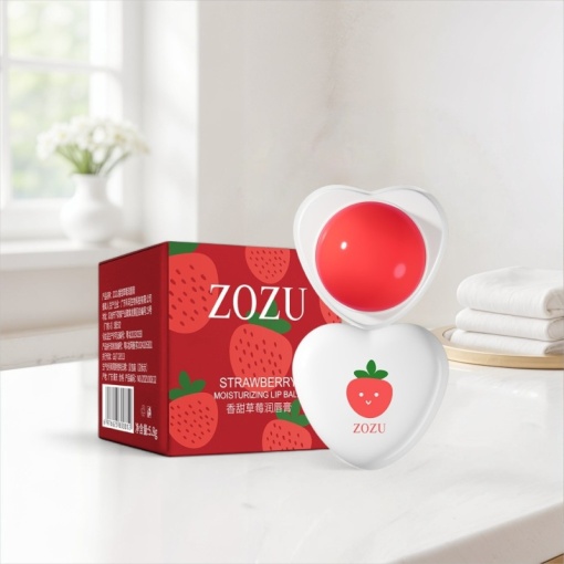 Бальзам для губ "Zozu" сердце, клубника, 5,8г