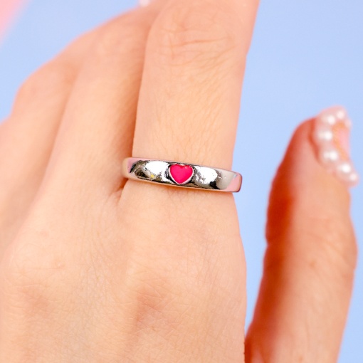 Кольцо "Heart", розовый
