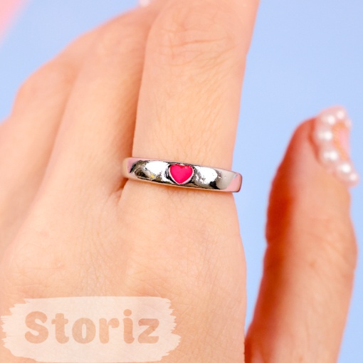 Кольцо "Heart", розовый
