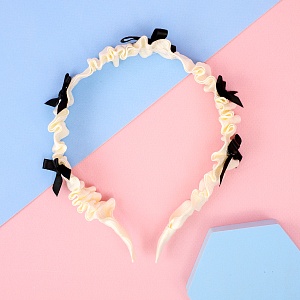 Ободок "Бантики", белый