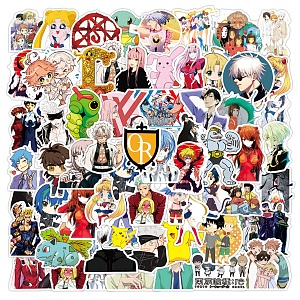 Наклейки для стикер бомбинга "Смешанная анимация" (50 шт)