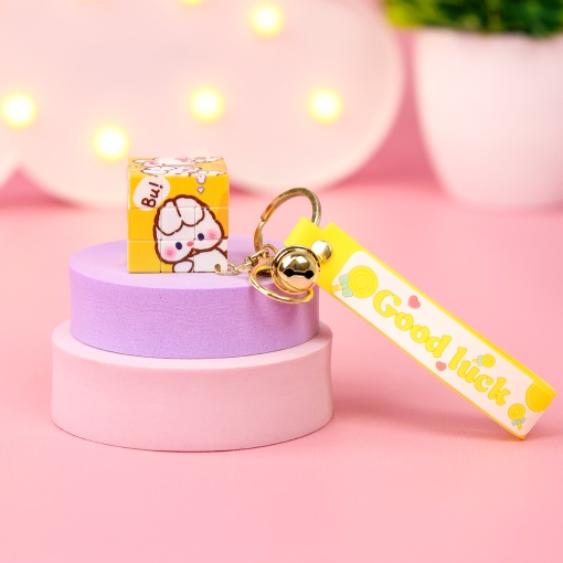 Брелок "Кубик-головоломка", bunny