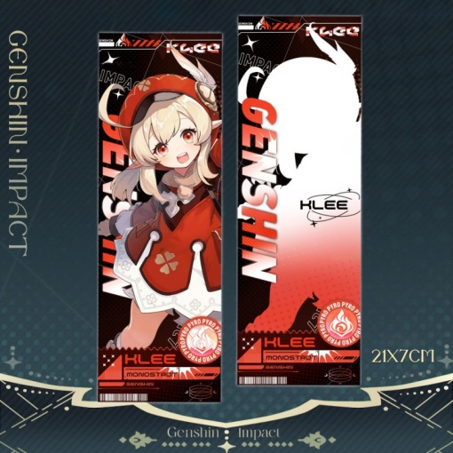 Закладка "Genshin" Кли 7х21см