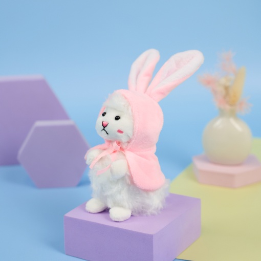 Мягкий брелок "Овечка в шапочке" зайка, 14 см