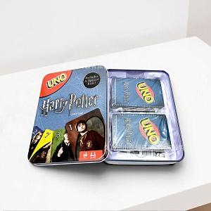 Игральные карты "Уно" Harry Potter, металлическая упаковка